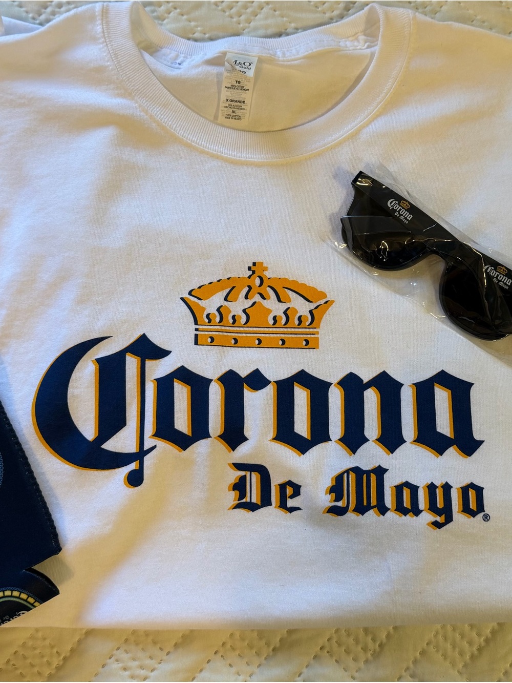 NEW Corona Summer Party Bundle XL Tee + Sunglasses + Koozie